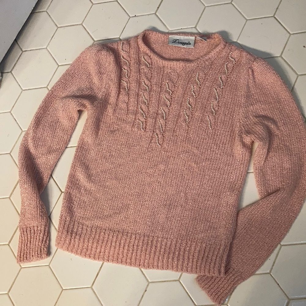 Vintage 80’s Soft Pink Knit Sweater